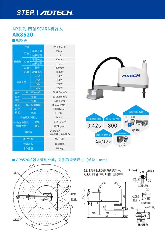 眾為興四軸scara機器人AR8520 圖片關(guān)鍵詞